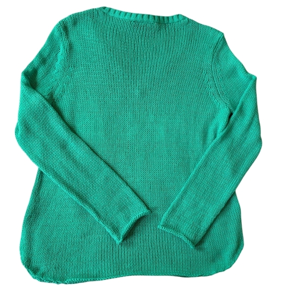 Wooden Ships Green Tennis Sweater sz M - Picture 3 of 6